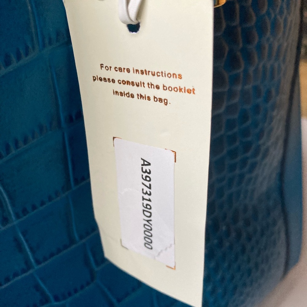 RADLEY LONDON Teal Croc-Embossed Satchel - Picture 14 of 15